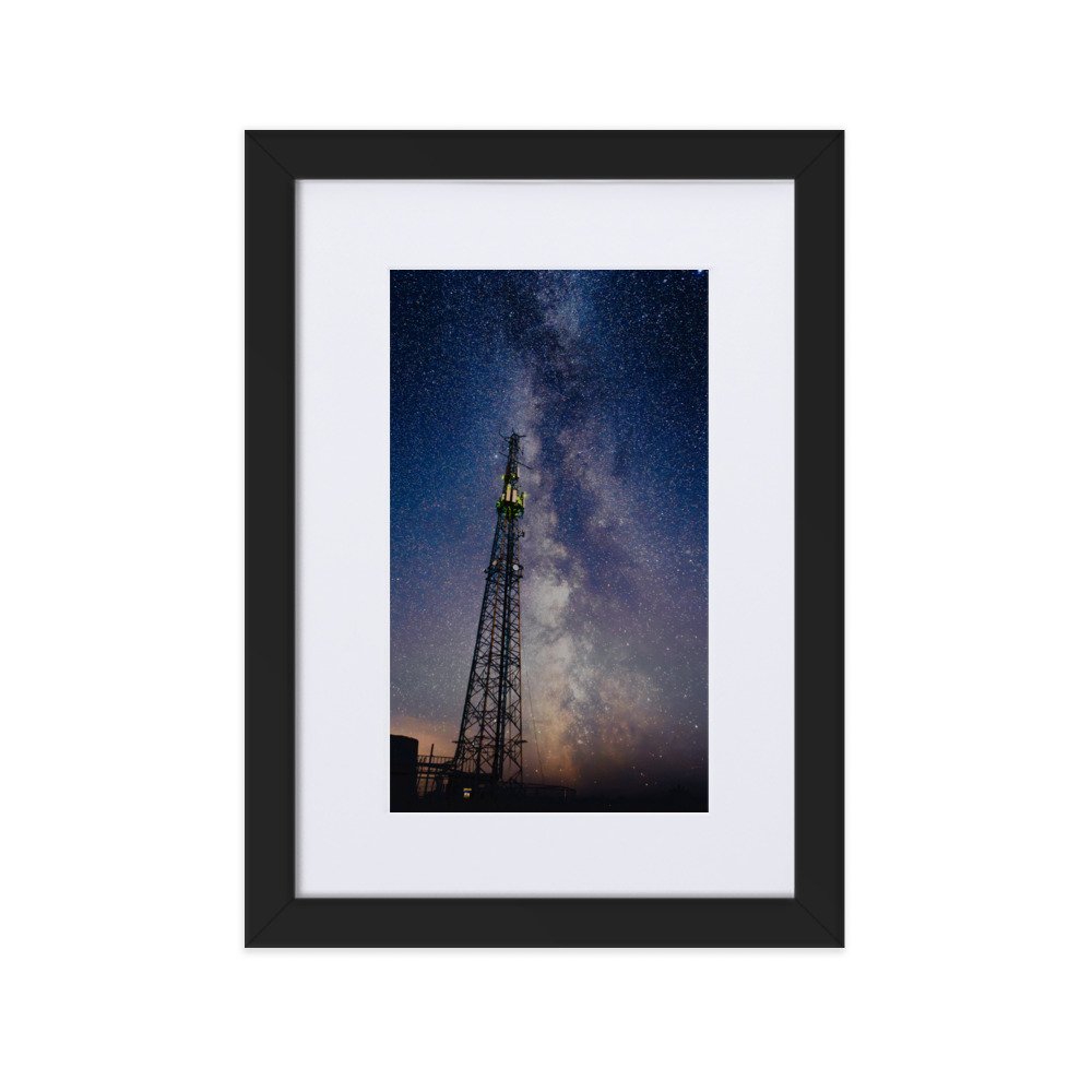 Galactic Cell Tower Framed Print - Image 3