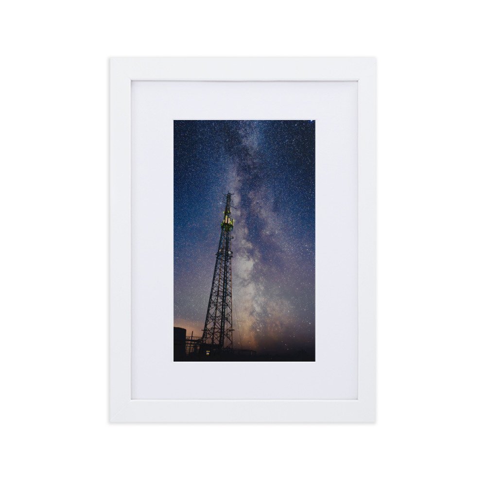 Galactic Cell Tower Framed Print - Image 4
