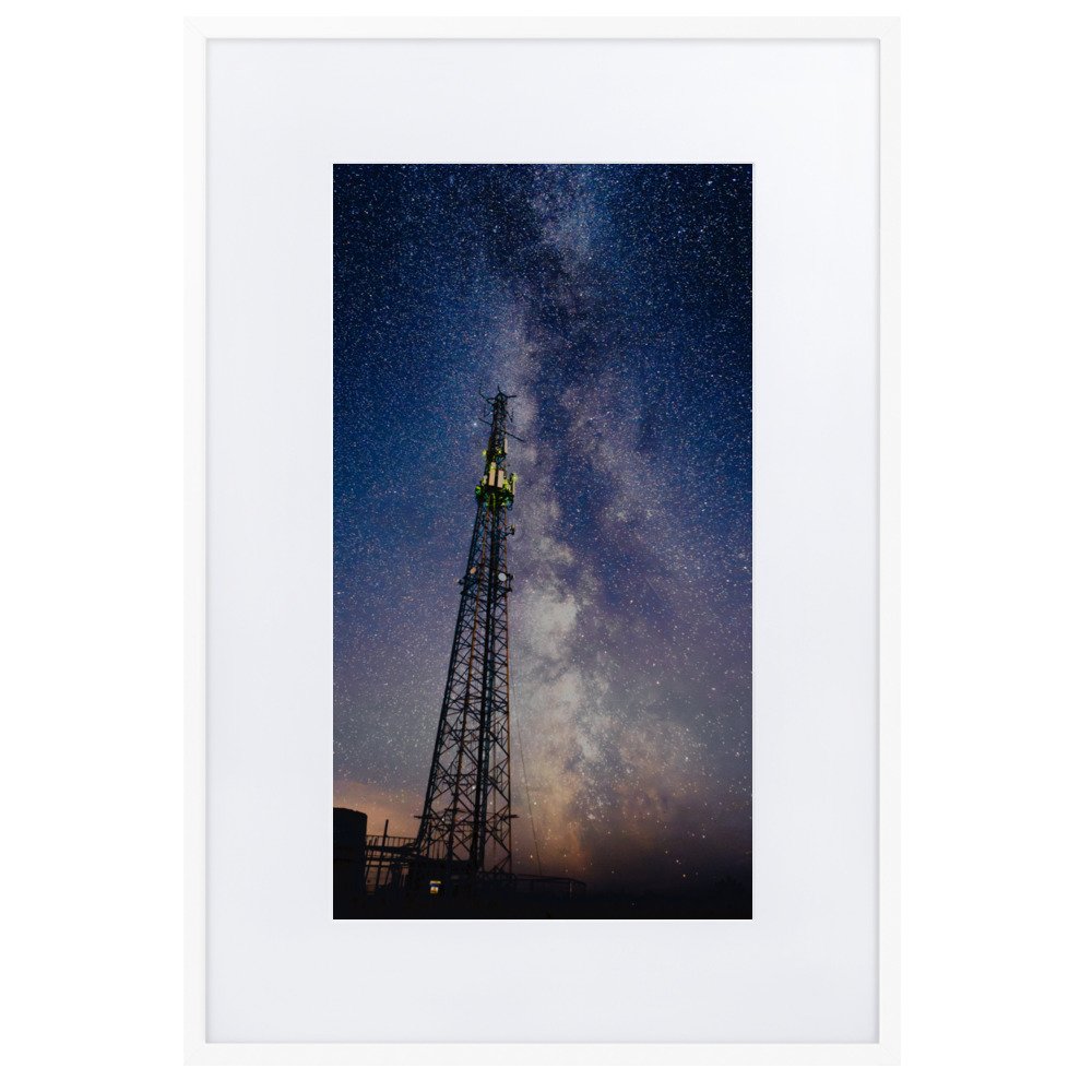 Galactic Cell Tower Framed Print - Image 2